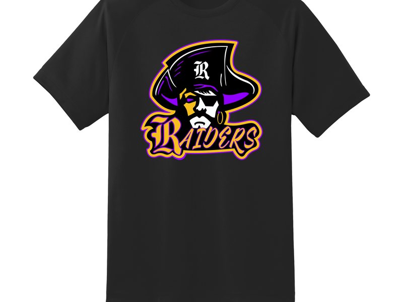 Raiders team shirt design on black