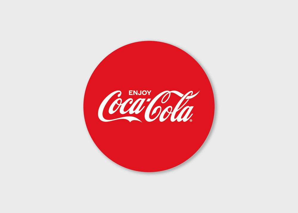 Enjoy Coca-Cola round coaster, 4 × 4 in
