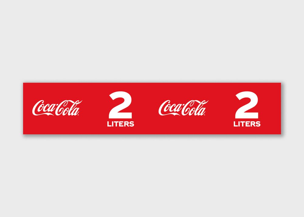 Coca-Cola 2 liter strip sign