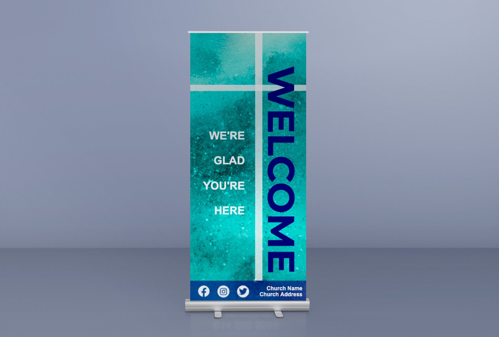 Welcome retractable banner