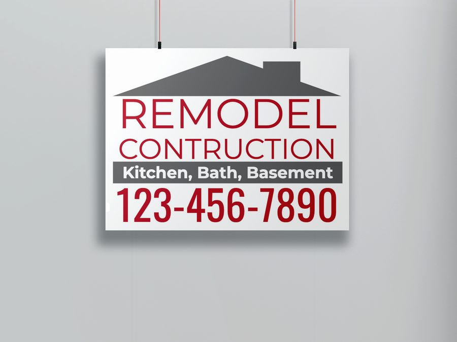 Splotchy sign template: construction site design