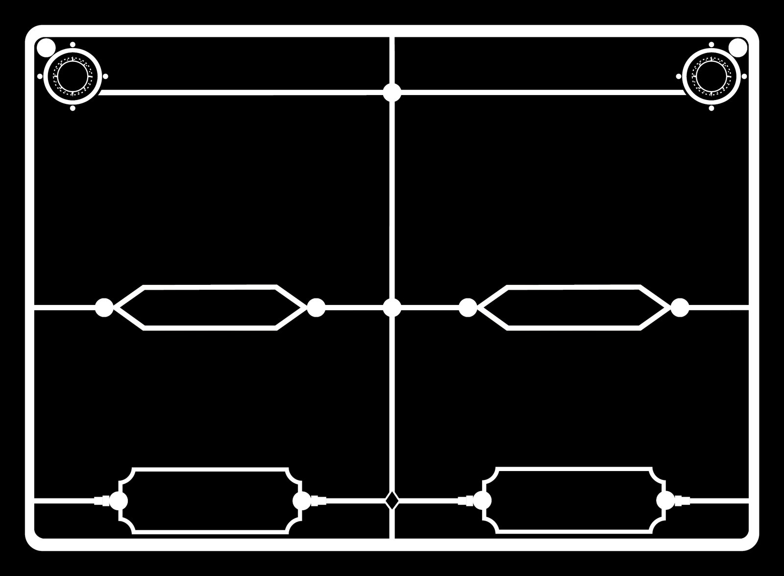 Black and white gold mask generated from the vector frame
