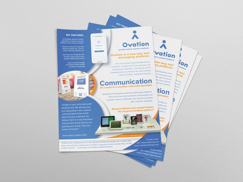 Ovation marketing flyers
