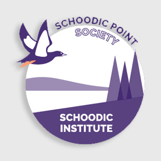 Schoodic Point Society logo shown in four colorways