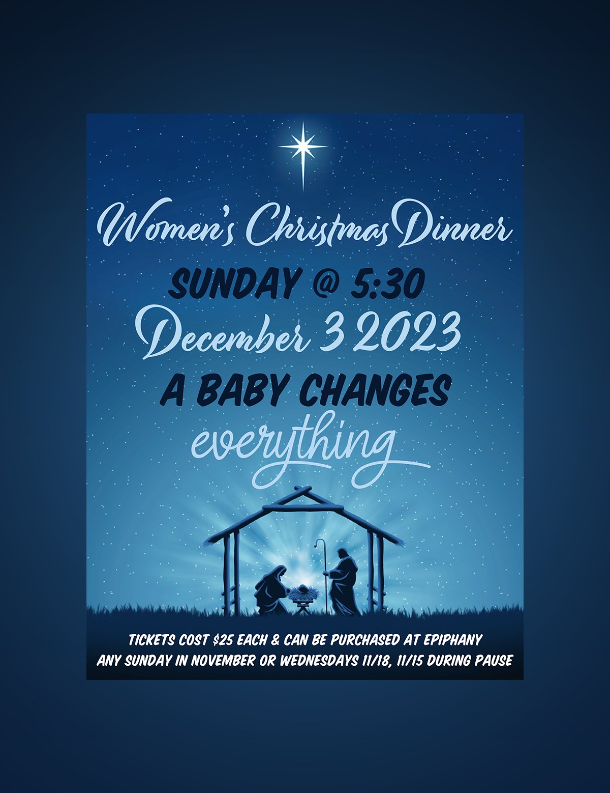 2023 event flyer — A Baby Changes Everything
